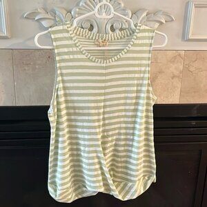 Hem & Thread Green and White Tank Top